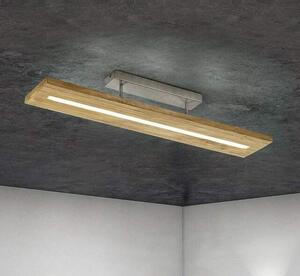 Trio Leuchten 623710130 BRAD - Vypínačem stmívatelné LED stropní dřevěné svítidlo, LED 27W, 3000K, 100cm šířka (Moderní stropní vypínačem stmívatelný lustr )
