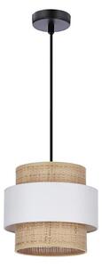 Lustr na lanku RATTAN 1xE27/40W/230V bílá/hnědá
