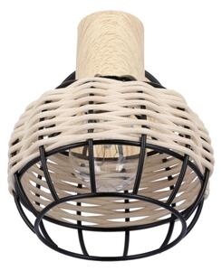 Nástěnné bodové svítidlo TAJGA 1xE14/40W/230V ratan/černá
