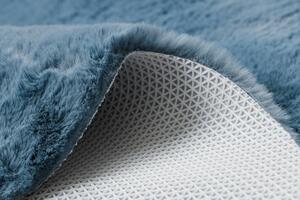 Makro Abra Kusový koberec SHAPE 3146 Medvídek protiskluzový vhodný k praní shaggy modrý Rozměr: 80x96 cm