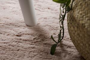 Makro Abra Kusový koberec SHAPE 3146 Medvídek protiskluzový vhodný k praní shaggy růžový Rozměr: 80x96 cm