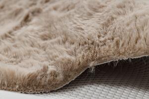 Makro Abra Kusový koberec SHAPE 3146 Medvídek protiskluzový vhodný k praní shaggy camel béžový Rozměr: 80x96 cm