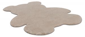Makro Abra Kusový koberec SHAPE 3146 Medvídek protiskluzový vhodný k praní shaggy camel béžový Rozměr: 80x96 cm