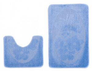 Makro Abra Koupelnová a wc předložka 1125 Motýl (5004) MONO 2PC Modrá Rozměr: 50x80 cm