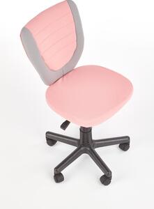 Dětská židle na kolečkách TOBY — látka, více barev Růžová