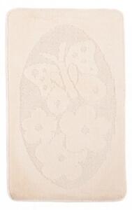Makro Abra Koupelnová předložka 1125 Motýl (1613) MONO 1PC Krémová Rozměr: 50x80 cm