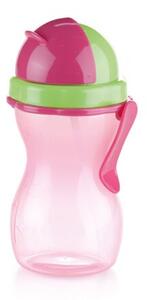 TESCOMA dětská láhev s brčkem BAMBINI 300 ml, zelená, růžová