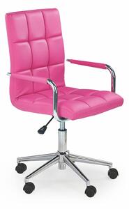 Dětská židle na kolečkách GONZO — ekokůže nebo látka, více barev Růžová ekokůže
