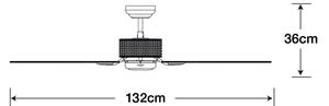 Lucci air 510297 - Stropní ventilátor FIJIAN bílá