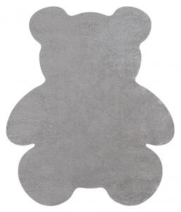Makro Abra Kusový koberec SHAPE 3146 Medvídek protiskluzový vhodný k praní shaggy šedý Rozměr: 80x96 cm