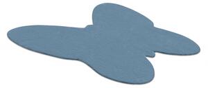 Makro Abra Kusový koberec SHAPE 3150 Motýl protiskluzový vhodný k praní shaggy modrý Rozměr: 80x80 cm