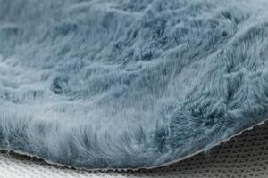Makro Abra Kusový koberec SHAPE 3150 Motýl protiskluzový vhodný k praní shaggy modrý Rozměr: 80x80 cm