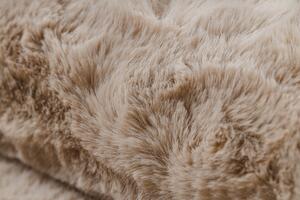 Makro Abra Kusový koberec SHAPE 3150 Motýl protiskluzový vhodný k praní shaggy camel béžový Rozměr: 80x80 cm