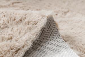 Makro Abra Kusový koberec SHAPE 3150 Motýl protiskluzový vhodný k praní shaggy camel béžový Rozměr: 80x80 cm