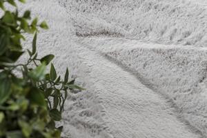 Makro Abra Kusový koberec SHAPE 3150 Motýl protiskluzový vhodný k praní shaggy šedý Rozměr: 80x80 cm