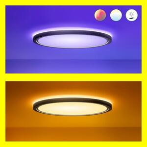 WiZ - LED RGB Stmívatelné stropní svítidlo SUPERSLIM LED/22W/230V Wi-Fi černá