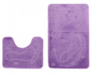 Makro Abra Koupelnová a wc předložka 1001 Stopa (5805) MONO 2PC Lilac Fialová Rozměr: 50x80 cm