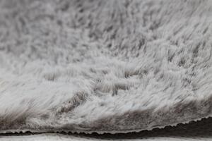 Makro Abra Kusový koberec SHAPE 3150 Motýl protiskluzový vhodný k praní shaggy šedý Rozměr: 80x80 cm