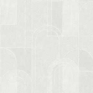 Vliesová tapeta na zeď, šedá, geometrická, Art Deco, 4192, Alla Tiders Hus, Borastapeter