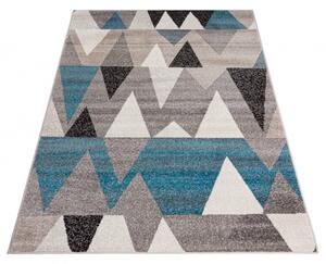 Makro Abra Moderní kusový koberec ELEFANTA 71732/37123 Geometrický trojúhelníky šedý modrý Rozměr: 180x260 cm