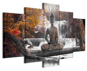 MALBA NA PLÁTNĚ, krajina a příroda, buddha, 100/50/1,2 cm artgeist - Online Only dekorace, Online Only