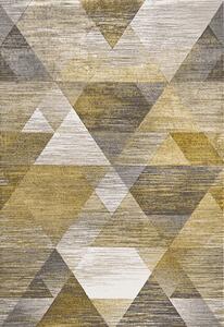 Makro Abra Moderní kusový koberec ELEFANTA 71735/37224 Geometrický šedý žlutý Rozměr: 140x200 cm