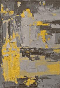 Makro Abra Moderní kusový koberec ELEFANTA 71728/37224 Abstraktní šedý žlutý Rozměr: 240x330 cm
