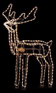 Žlutý LED svítící sob MEDIUM, 90 cm