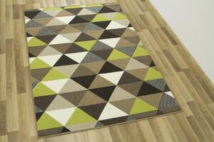 Balta Kusový koberec Luna 503430/67915 Trojúhelníky limetkový zelený Rozměr: 200x290 cm