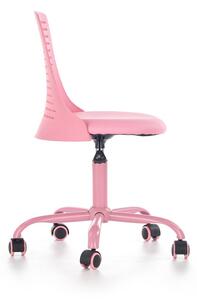 Dětská židle na kolečkách PURE - ekokůže, růžová