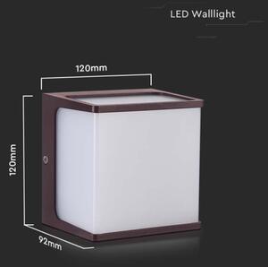 LED Venkovní nástěnné svítidlo LED/8W/230V IP65 3000K hnědá