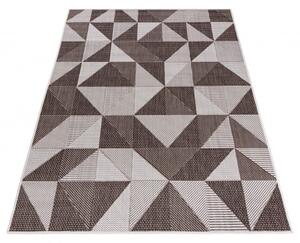 Makro Abra Kusový koberec sisalový TOLEDO 71035/50422 Trojúhelníky krémový Rozměr: 100x200 cm