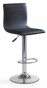 Barová židle TYWIN – černá ekokůže, chromová podnož
