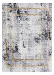 Makro Abra Kusový koberec vhodný k praní ANDRE 1065 protiskluzový šedý zlatý Rozměr: 120x170 cm