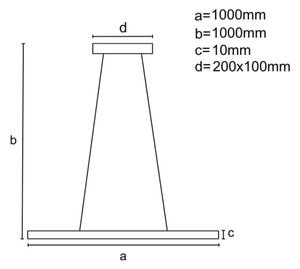 LED Stmívatelný lustr na lanku LED/40W/230V 3000-6500K bílá + dálkové ovládání