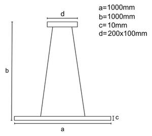 LED Stmívatelný lustr na lanku LED/40W/230V 3000-6500K chrom + dálkové ovládání