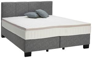 POSTEL BOXSPRING, 160/200 cm, textil, platinová Hom`in - Postele boxspring