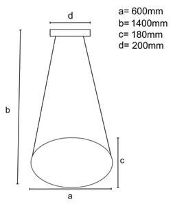 Brilagi-LED Stmívatelný lustr na lanku COSMOWAVE LED/70W/230V 3000-6500K hněd+DO