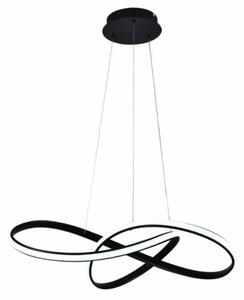LED Stmívatelný lustr na lanku LED/70W/230V 3000-6500K černá + dálkové ovládání