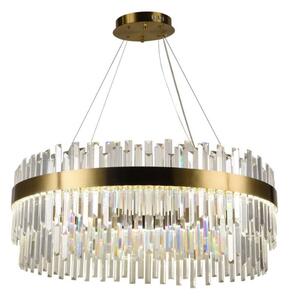 LED Stmívatelný lustr na lanku LED/110W/230V 3000-6500K zlatá + dálkové ovládání
