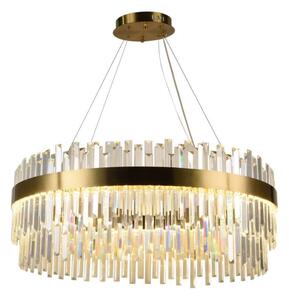 LED Stmívatelný lustr na lanku LED/110W/230V 3000-6500K zlatá + dálkové ovládání