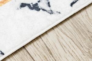 Makro Abra Kusový koberec vhodný k praní ANDRE 1126 Mramor řecký vzor protiskluzový bílý zlatý Rozměr: 120x170 cm
