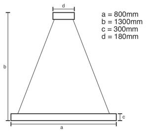 LED Stmívatelný lustr na lanku LED/175W/230V 3000-6500K zlatá + dálkové ovládání