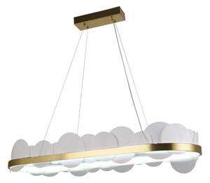 LED Stmívatelný lustr na lanku LED/50W/230V 3000-6500K zlatá + dálkové ovládání