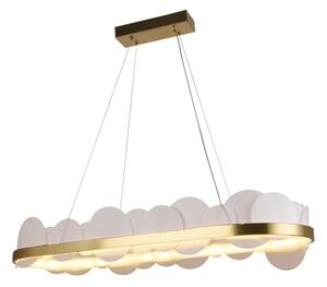 LED Stmívatelný lustr na lanku LED/50W/230V 3000-6500K zlatá + dálkové ovládání