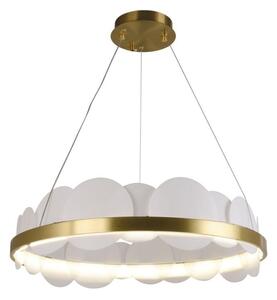 LED Stmívatelný lustr na lanku LED/40W/230V 3000-6500K zlatá + dálkové ovládání