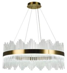 LED Stmívatelný lustr na lanku LED/110W/230V 3000-6500K zlatá + dálkové ovládání