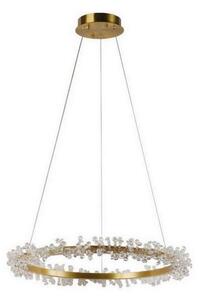 LED Stmívatelný lustr na lanku LED/40W/230V 3000-6500K zlatá + dálkové ovládání