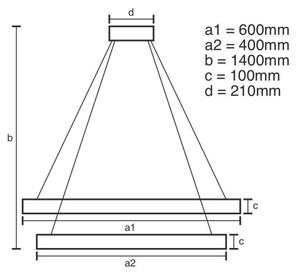 LED Stmívatelný lustr na lanku LED/65W/230V 3000-6500K chrom + dálkové ovládání