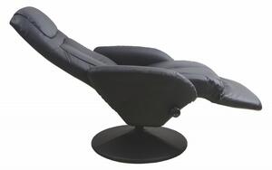 Polohovací relaxační křeslo OPTIMA – látka nebo ekokůže, více barev, nosnost 140 kg ekokůže / černá